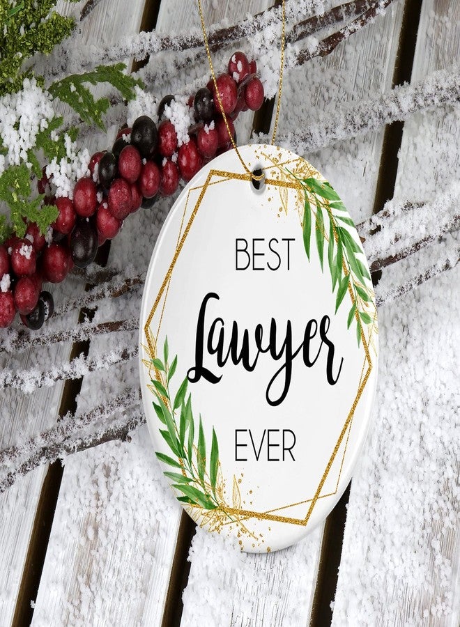 WolfeDesignPDD Lawyer Christmas Ornament - Christmas Ornament Gift for Lawyer - World's Best Lawyer - Best Lawyer Ever - Lawyer Gifts Printed on Both Sides - Image 2